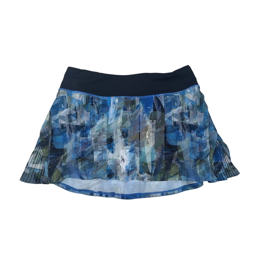 Lululemon Play Off The Pleats Skirt *13" Sun Dazed Multi Blue/Super Dark size 6